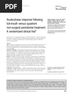 Acute-Phase Response Following Full-Mouth Versus Quadrant Non-Surgical Periodontal Treatment: A Randomized Clinical Trial