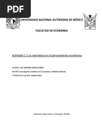 Actividad 1.1 La Naturaleza en El Pensamiento Económico