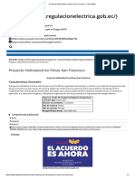 Proyecto Hidroeléctrico Minas San Francisco - ARCONEL PDF