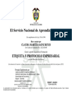 Certificado Etiqueta y Protocolo