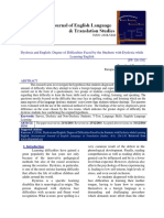 Dyslexia and English: Degree of Difficulties Faced by The Students With Dyslexia While Learning English