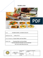 Templates: Sector: Tourism (Hotel and Restaurant)