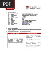 Prog Analitico Fundamentos de Dibujo Tecnico Tarde