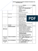 Narrative Report Format For SIPP 2019