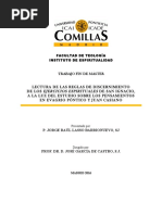 Lectura de Las Reglas de Discernimiento de Los Ejercicios Espirituales de San Ignacio, A La Luz Del Estudio Sobre Los Pensamientos en Evagrio Póntico y Juan Casiano