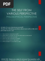 The Self From Various Perspective