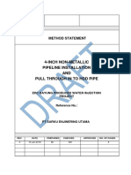 Method Statement - Non-Metallic Pipeline Instalation & Pull Through To HDD