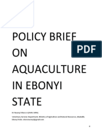 Policy Brief On Aquaculture in Ebonyi State