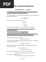 PH4211 Statistical Mechanics: Problem Sheet 5 - Answers