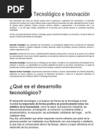 Desarrollo Tecnológico e Innovación