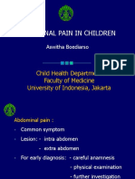 Abdominal Pain in Children: Child Health Department Faculty of Medicine University of Indonesia, Jakarta