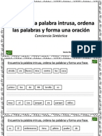 Encuentra Intruso y Ordenar Palabras