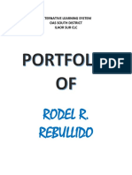 Rodel R. Rebullido: Alternative Learning System Oas South District Ilaor Sur CLC