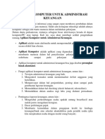 Aplikasi Komputer Untuk Administrasi Keuangan