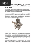 Cuidados Com A Manutenção em Sistemas EGR Aplicados em Vans e Utilitários Com Motor Diesel