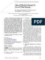 Production of Electric Energy by Use of Wind Energy