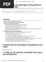 Declaración de Principios Del Gobierno Militar de Chile 