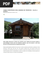 COMO CONSTRUIR UMA CABANA DE TRONCOS - Teoria e Prática