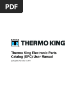 Thermo King Electronic Parts Catalog (EPC) User Manual: Last Update: November 1, 2011