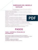 Pasos y Subpasos Del Modelo Gavilan