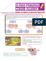 Ecuaciones Con Adición y Sustracción Hasta El 90 para Primero de Primaria