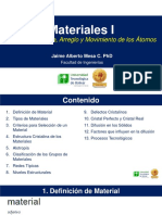 Tema I. Estructura Arreglo y Movimiento de Los Átomos