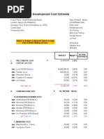 Revised Project Development Cost Estimate: 37 Storey W/ 2 Basements