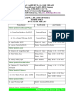 Jadwal Praktek Dokter 2016