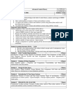 Syllabus EEE4018 Advanced Control Theory