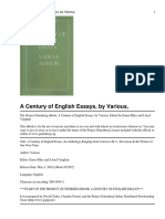 A Century of English Essays