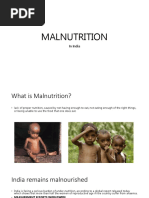 Malnutrition: in India