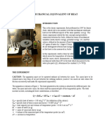The Mechanical Equivalent of Heat: C T Constant T C C C