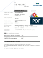 MSDS Detergente Espumoso 