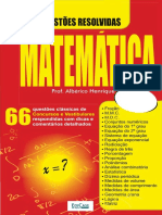 Matemática 66 Questões Resolvidas 2019