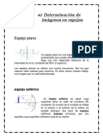 A) Determinación de Imágenes en Espejos