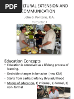 Agricultural Extension and Communication: John G. Ponteras, R.A