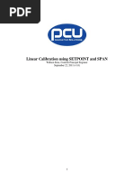 Linear Calibration Using SETPOINT and SPAN: William Sims, Controls Principal Engineer September 22, 2011 (v1.0)