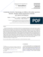 Examining Executive Functioning in Children With Autism Spectrum Disorder, Attention Deficit Hyperactivity Disorder and Typical Development