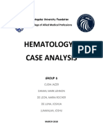 Hematology 2 Case Analysis: College of Allied Medical Professions