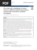 The Crown-Root Morphology of Central Incisors in Different Skeletal Malocclusions Assessed With Cone-Beam Computed Tomography