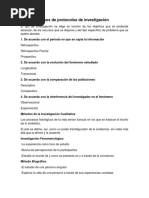 Tipos de Protocolos de Investigación