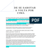 Pare de Se Sabotar e Dê A Volta Por Cima