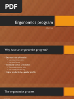 Ergonomics Program: Edwin Lee