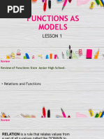 Daily Lesson Plan General Mathematics Lesson 1 Functions As Models