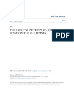 The Exercise of The Pardoning Power in The Philippines