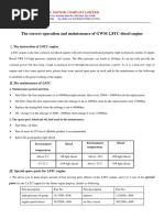 Correct Operation and Maintenance of TC Engine PDF