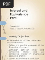 1.0 Interest and Equivalence Part I