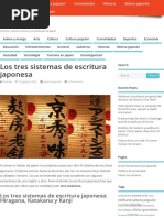 Los Tres Sistemas de Escritura Japonesa