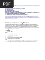 Wall Thickness Calculations - Using B31.4 Code: T P D S F