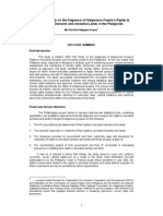 2005 Pilot Study On The Diagnosis of Indigenous People's Rights To Ancestral Domains and Ancestral Lands in The Philippines